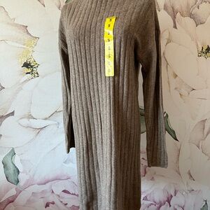 Ribbed Knit Sweater Dress